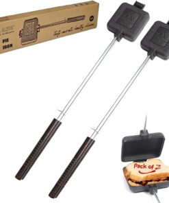 Cast Iron Camp Pie Cooker. Campfire Sandwich Maker (Pack of 2)
