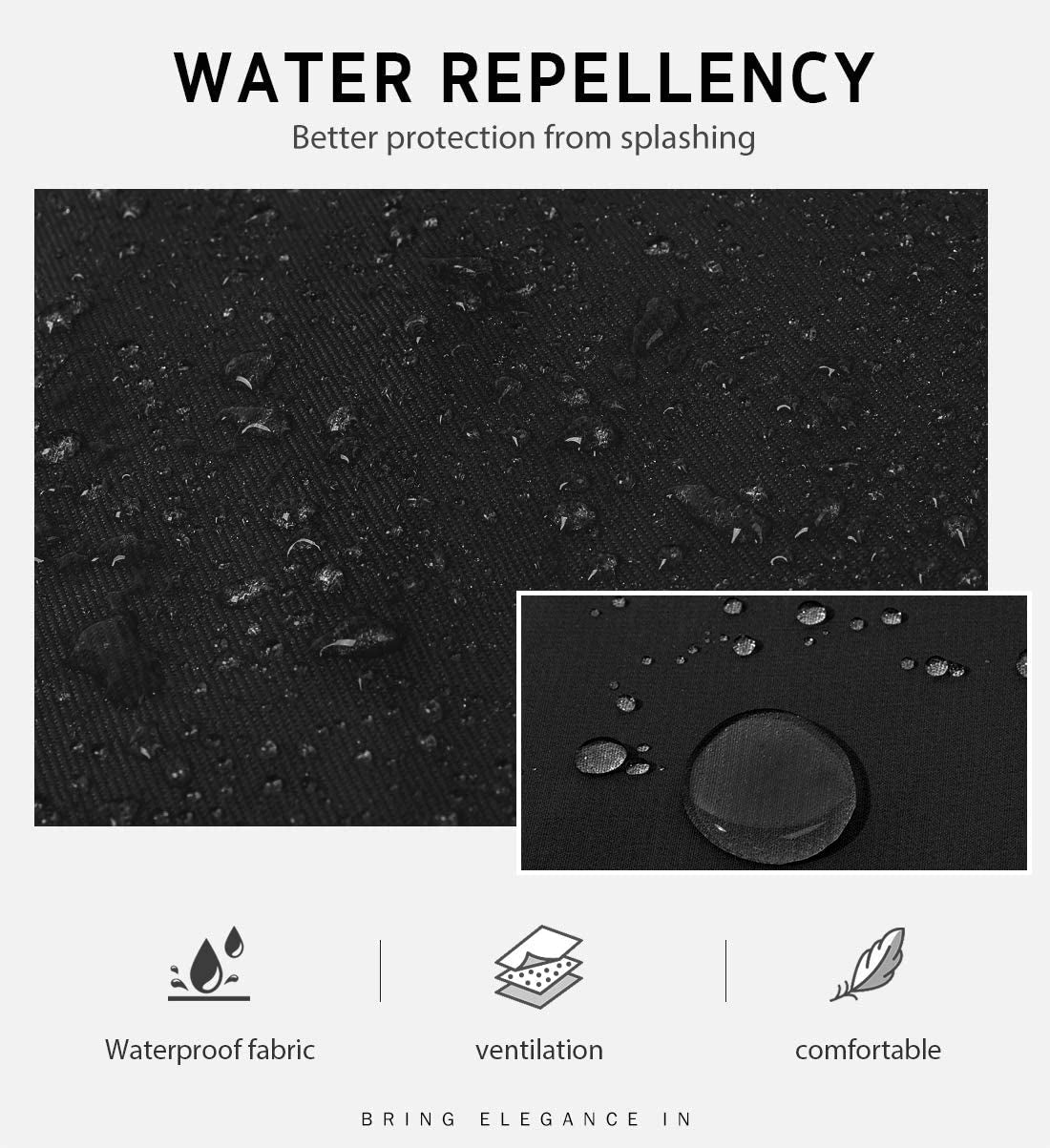 2 Pack Adjustable Bib Apron Waterdrop Resistant with 2 Pockets Cooking Kitchen Aprons for Women Men Chef. Black - Image 3