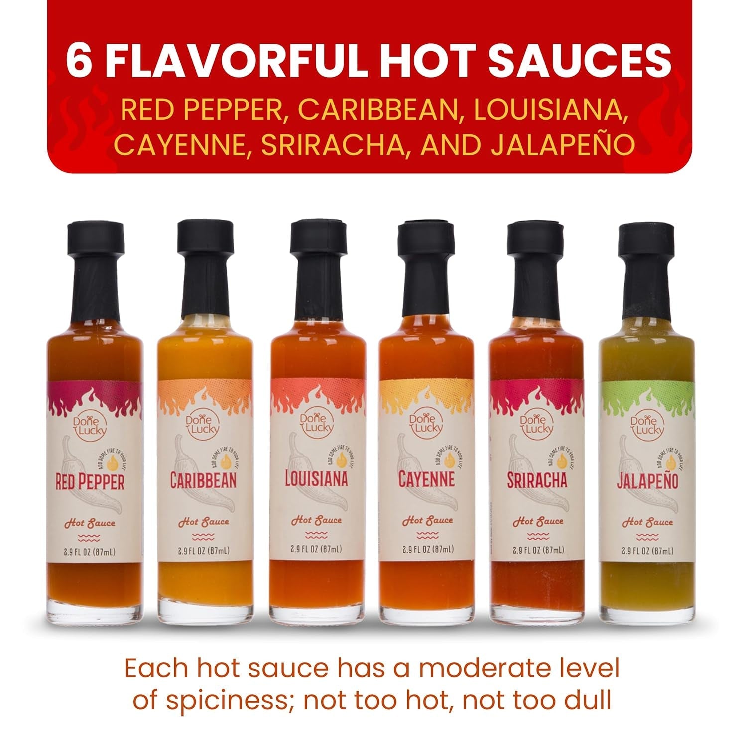 Hot Sauce Gift Set (6 Pack) - Hot Sauce Variety Pack in Premium Wooden Box - Great Gift for Birthday. Christmas. Father'S Day for Men. Him. Her. Dad. Mom - Unique Hot Sauce Gift Set (Set of 6) - Image 3