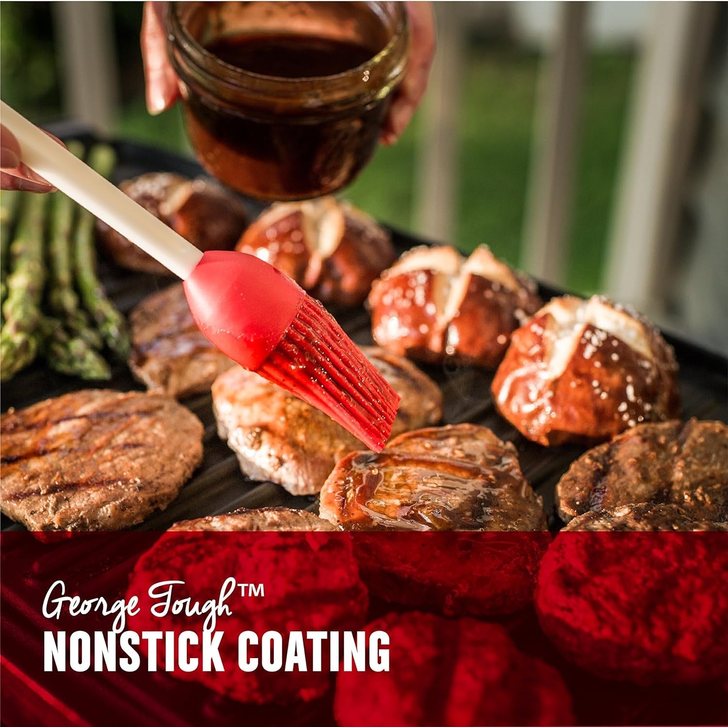 George Foreman Indoor Outdoor Electric Grill. Non-Stick Grill Griddle Plate. Healthy Grilling Drip Tray Reduces Fat. Portable Barbeque - Image 4