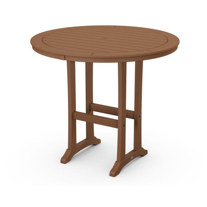 Polywood: POLYWOOD Nautical Trestle 48 Round Bar Table - Image 17