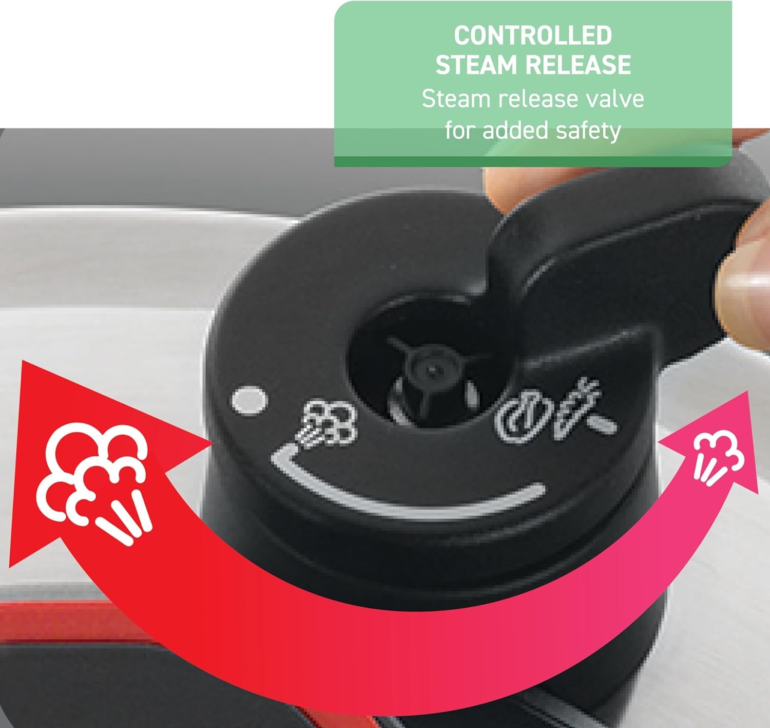 T-Fal Clipso Stainless Steel Pressure Cooker 8 Quart. Induction Compatible. Secure Locking System. One Hand System. Fast Cooking. Recipe Book Included. Cookware. Pots and Pans. Dishwasher Safe. Silver - Image 5