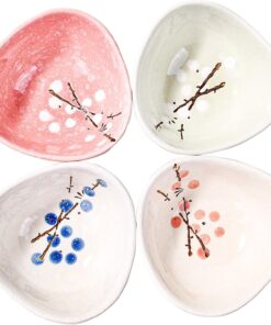 Japanese Dipping Sauce Bowls of 4. Porcelain Sauce Dishes Sauce Dish for Seasoning Sushi