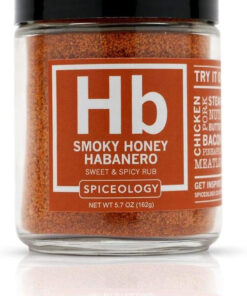 Spiceology - Smoky Honey Habanero - Sweet & Spicy BBQ Rub - Barbeque Rubs. Spice Blends and Seasonings for Smoking or Grilling - Use On: Chicken. Wings. Pork. Steak. Nuts. Butter. Bacon. or Burgers - 5.7 Oz
