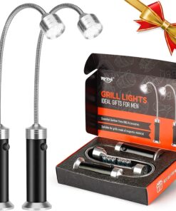 Grill Light BBQ Grilling Accessories: Unique Christmas Gifts for Men Dads Husbands Grandpas. Cool Gadgets Tools Grilliing Barbecue Supplies Stocking Stuffers. Bright Magnetic LED BBQ Lights. 2 Pack