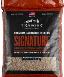 Traeger Grills Signature Blend 100% All-Natural Wood Pellets for Smokers and Pellet Grills. BBQ. Bake. Roast. and Grill. 20 Lb. Bag