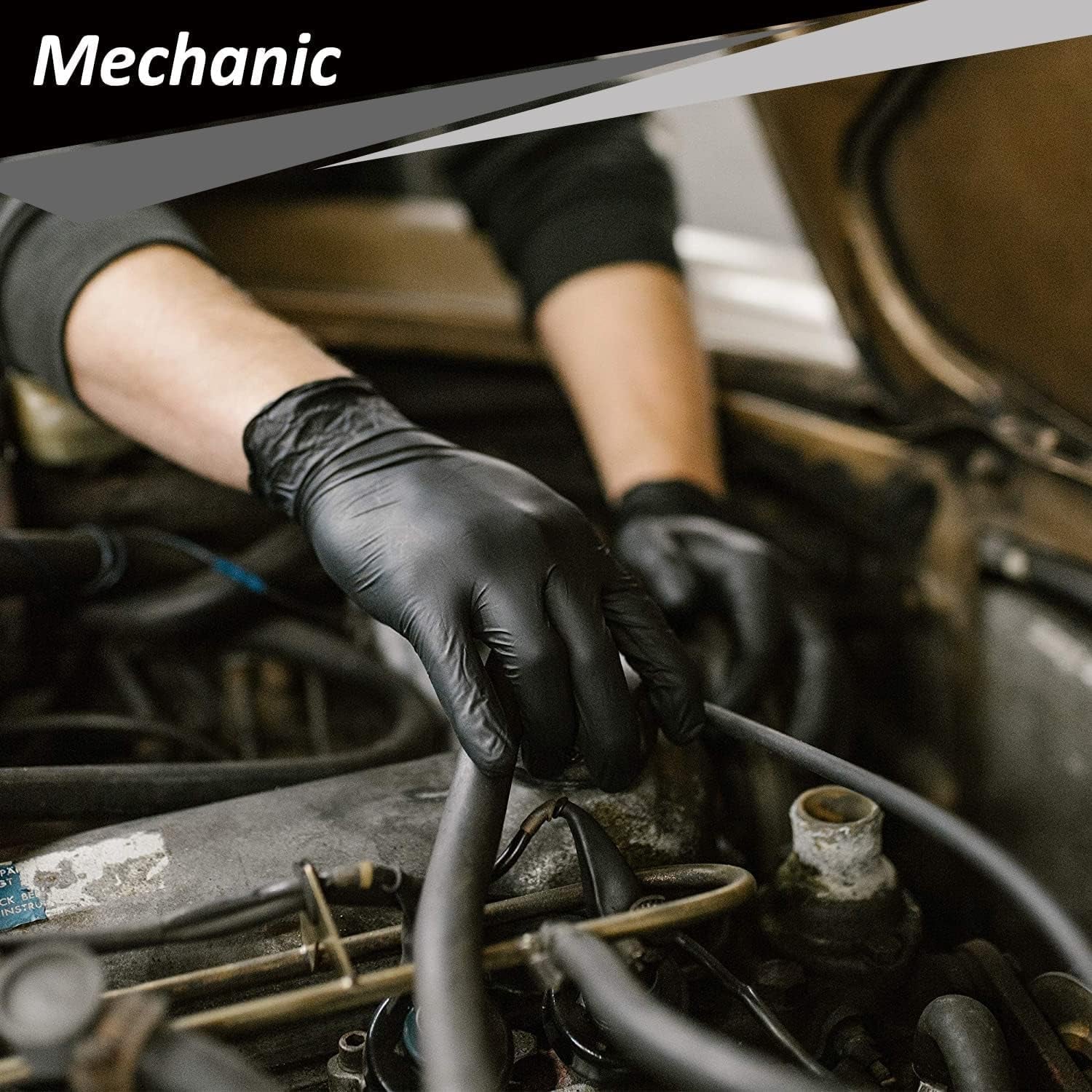 Nitrile Gloves. 4Mil-100 Count. Gloves Disposable Latex Free. Disposable Gloves for Household. Food Safe - Image 3