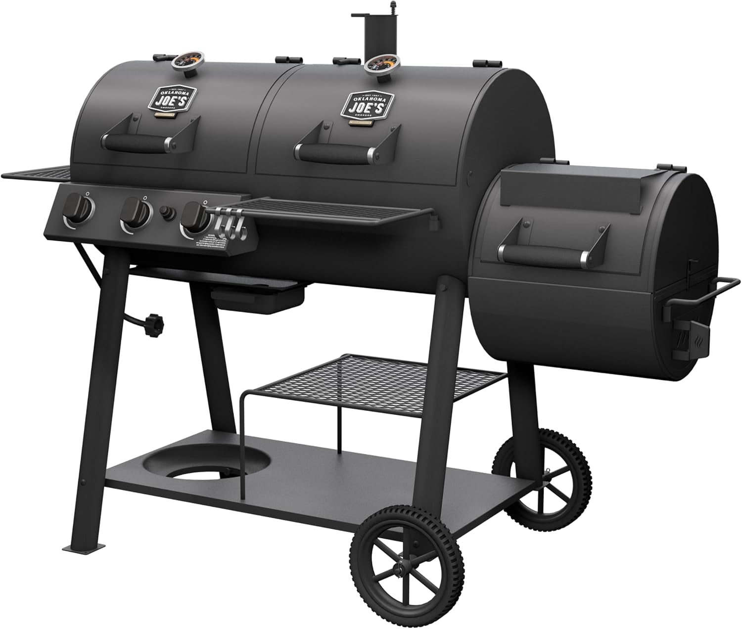 OKLAHOMA JOE'S® Canyon™ Charcoal and Propane Gas Combination Smoker and Grill. Black Steel. 24203004 - Image 5