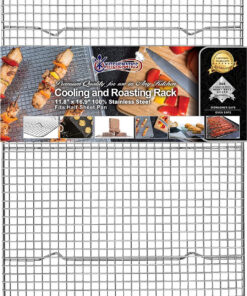 KITCHENATICS Half Sheet Cooling Rack for Cooking and Baking. Stainless Steel Baking Rack & Wire Rack. Bacon Grill Rack for Oven. Heavy-Duty Wire Cookie Cooling Rack Fits Half Sheet Pan - 11.8 X 16.9