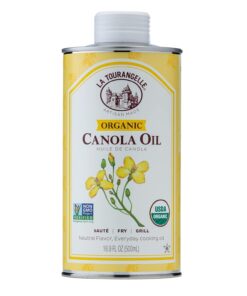 La Tourangelle. Organic Canola Oil. Expeller-Pressed Non-Gmo Canola Seeds. Pesticide and Chemical Free. High Heat Neutral Cooking Oil. 16.9 Fl Oz