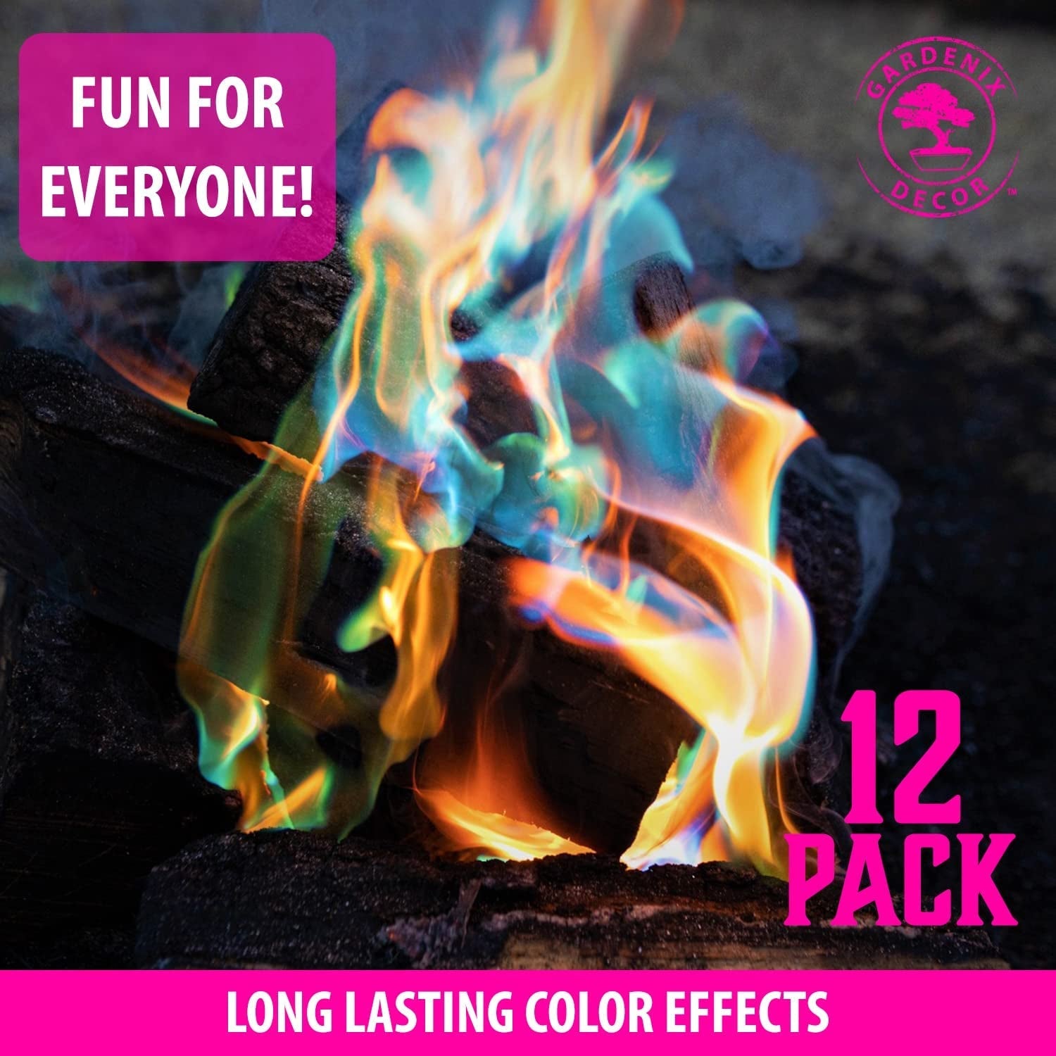 12 Pack Legendary Blaze Magical Flames Fire Color Changing Packets - Fire Pits and Campfire Accessories for All Seasons - Create Magic Colorful Fire with Color Flame Packs - Image 4