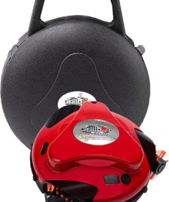 Grillbot Automatic Grill Cleaning Robot with Nylon Brushes. BBQ Grill Cleaner. Grill Brush. Grill Scraper. BBQ Accessories (Red Grillbot + Carry Case)