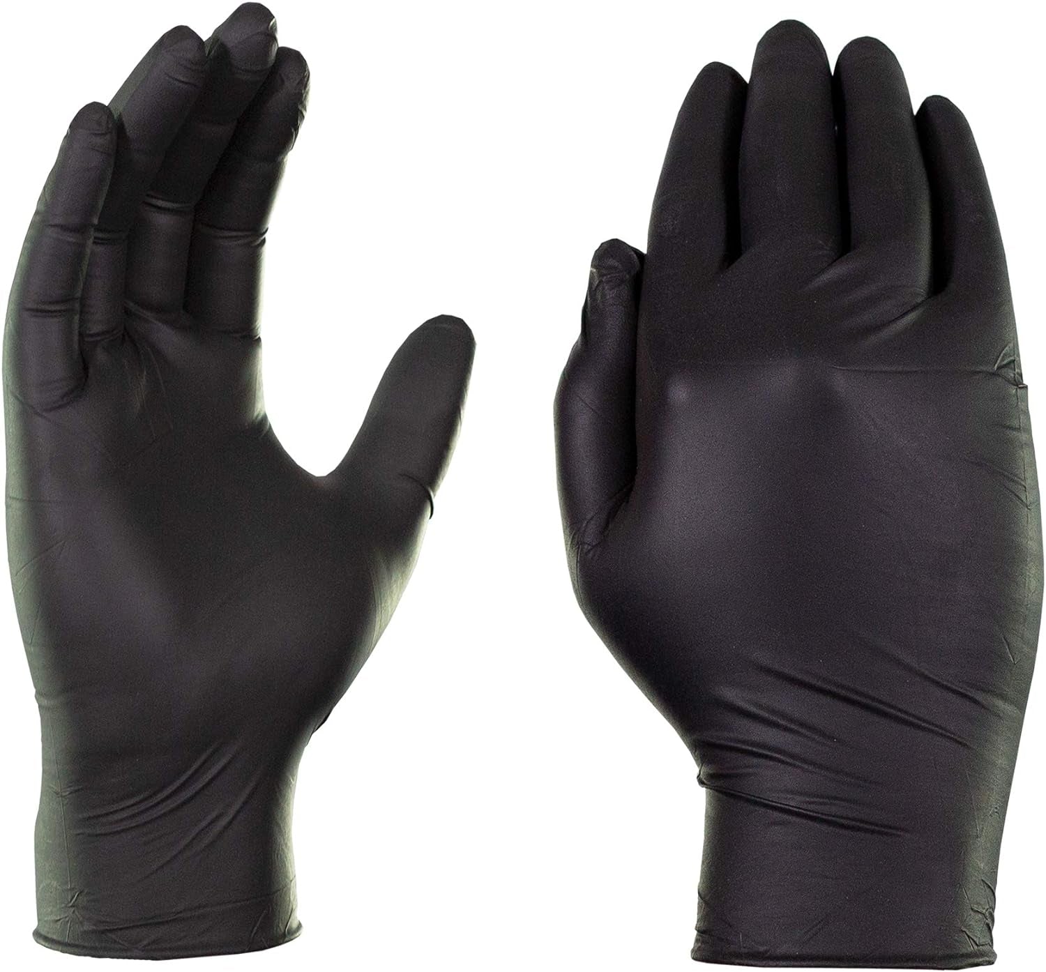 Black Nitrile Disposable Industrial-Grade Gloves 3 Mil. Latex and Powder-Free. Food-Safe. Non-Sterile. Lightly-Textured - Image 2