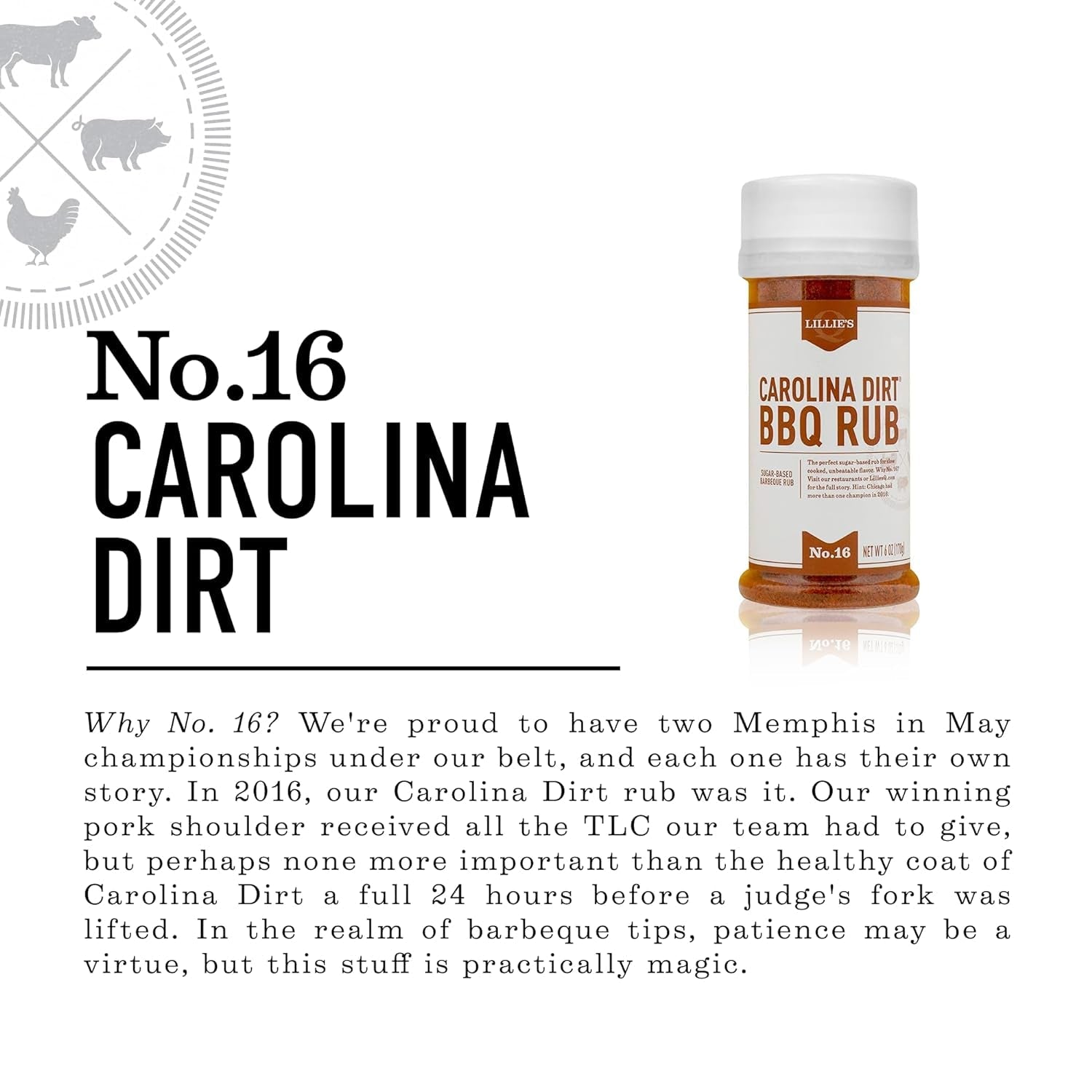 Lillie'S Q - Carolina Dirt BBQ Rub. Sugar-Based BBQ Rub. Traditional Carolina Barbeque Rub. Sweetened Blend of Southern Spices. Perfect Barbeque Seasoning for Ribs. Pork. & Fries (6 Oz. 2-Pack) - Image 4