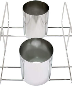 Cataumet BBQ Rib Rack and Beer Can Chicken Holder Smoking Rack Fits Big Egg Style Grills Ovens and Smokers Made with Genuine 304 Stainless Steel