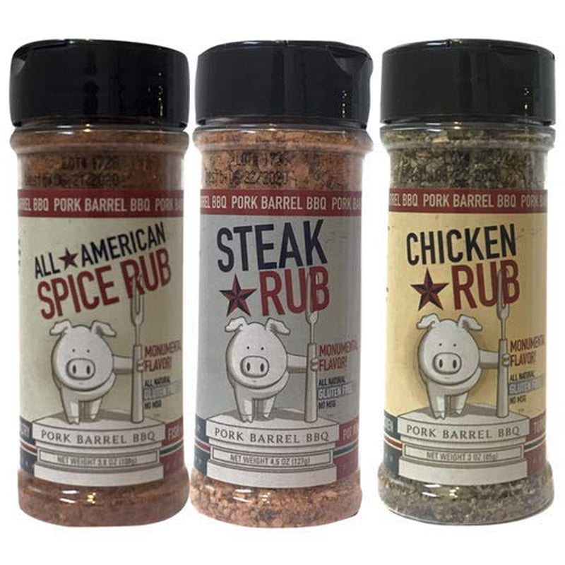 BBQ Dad Gifts for Men - Pork Barrel BBQ Spices and Seasonings Sets - BBQ Gift Set - Grill Holiday Spice Basket: Pork Rub. Steak Seasoning and BBQ Rub. and Chicken Seasoning and BBQ Rub (Spices and Seasonings Sets) - Image 9