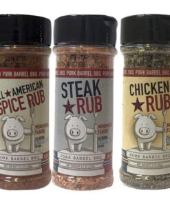 BBQ Dad Gifts for Men - Pork Barrel BBQ Spices and Seasonings Sets - BBQ Gift Set - Grill Holiday Spice Basket: Pork Rub. Steak Seasoning and BBQ Rub. and Chicken Seasoning and BBQ Rub (Spices and Seasonings Sets)