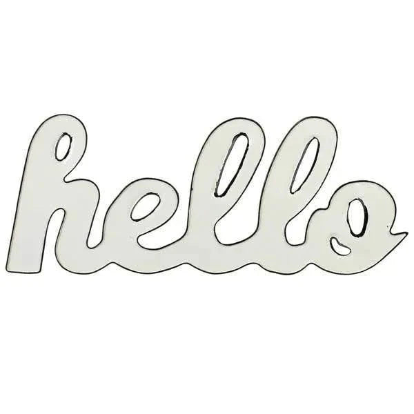 Ganz Hello Enamel Wall Decor
