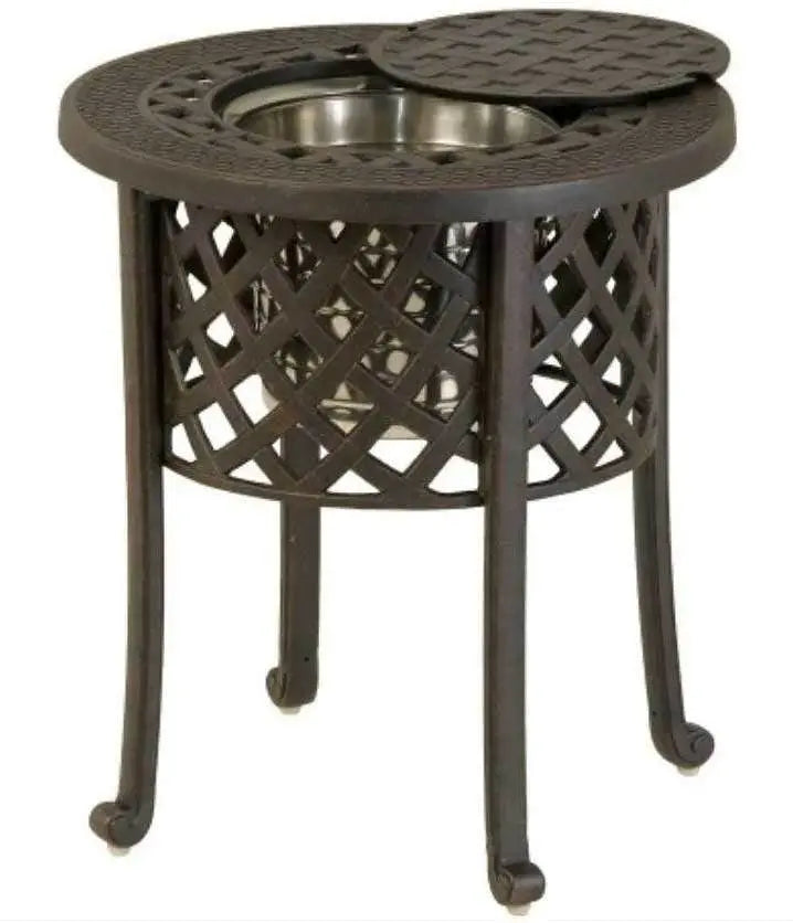 Hanamint Berkshire 20 Round Ice Bucket Side Table (Desert Bronze Finish)