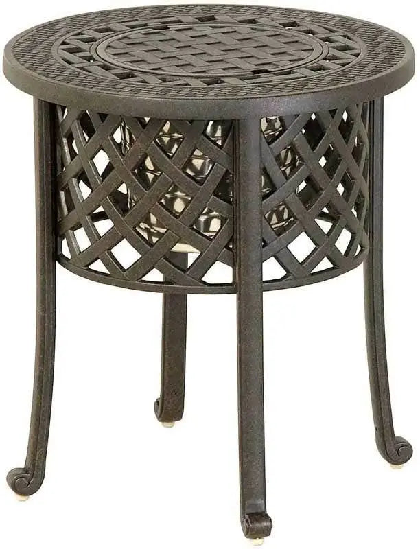 Hanamint Berkshire 20 Round Ice Bucket Side Table (Desert Bronze Finish) - Image 3