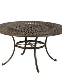 Hanamint Mayfair 54 Round Dining Table with Inlaid Lazy Susan