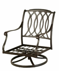 Hanamint Mayfair Estate Club Swivel Rocker in Desert Bronze Finish