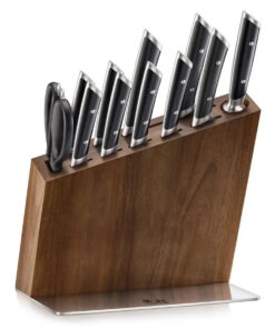 HELENA Series 12-Piece Knife Block Set. Forged German Steel. HUA Acacia Block