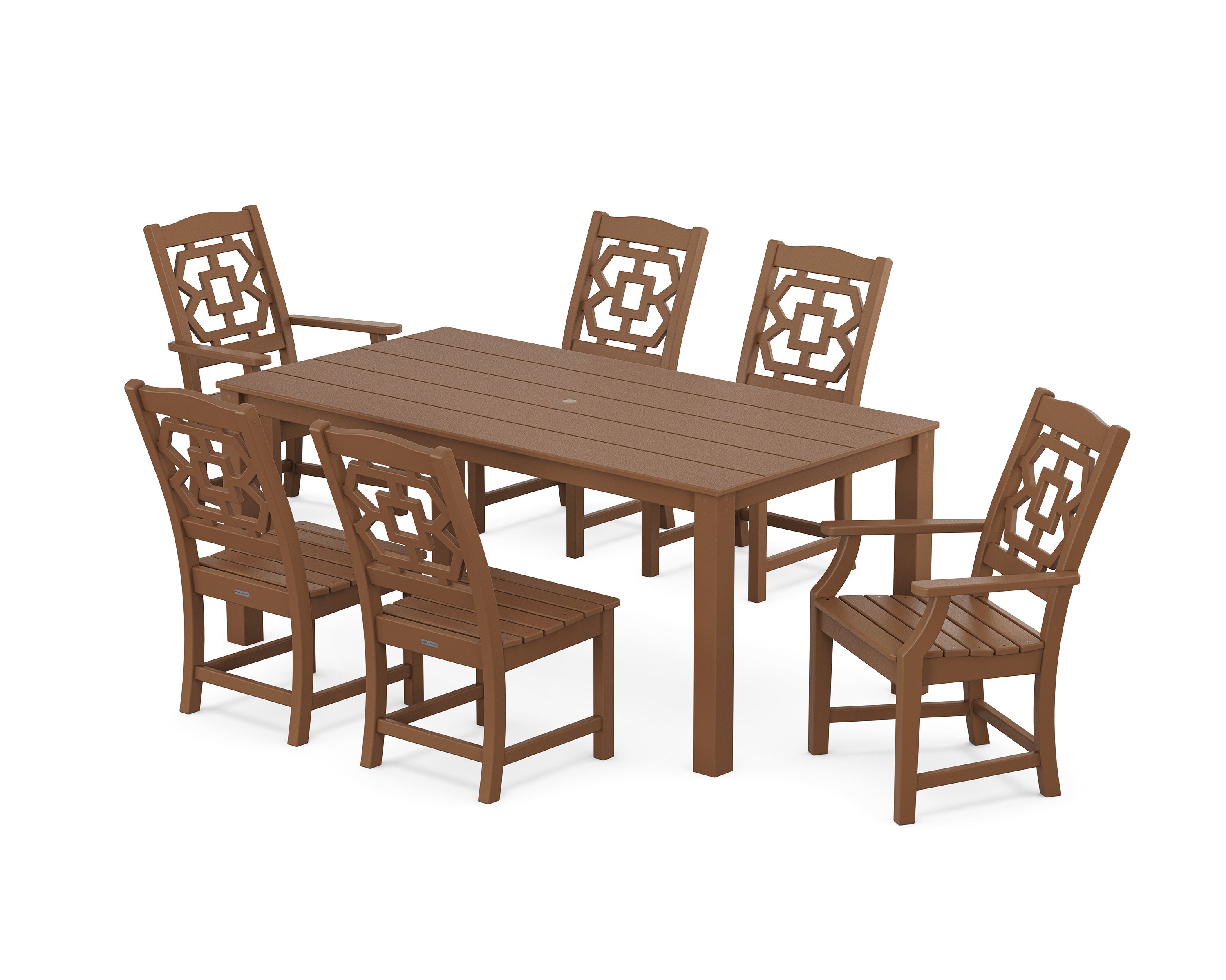 Polywood: Chinoiserie 7-Piece Parsons Dining Set - Image 13
