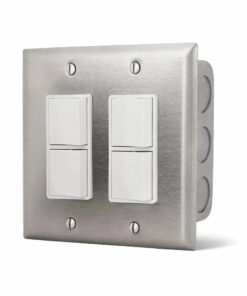 Infratech Dual Duplex Switch. Flush Mount Wall Plate and Gang Box