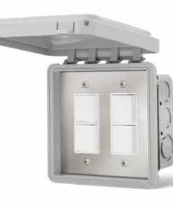Infratech Dual Duplex Switch Flush Mount with Weatherproof Cover