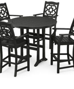 Polywood: Chinoiserie 5-Piece Round Bar Set