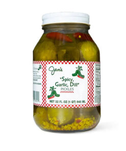 Jan's Spicy Garlic Dill Pickles. 32oz