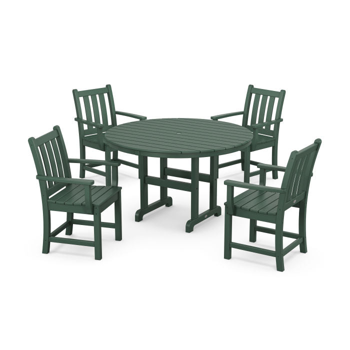 Polywood: Traditional Garden 5-Piece Round Farmhouse Dining - Image 11