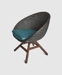 Jensen Outdoor Nest Swivel Chair with Premier Lagoon Seat Pad