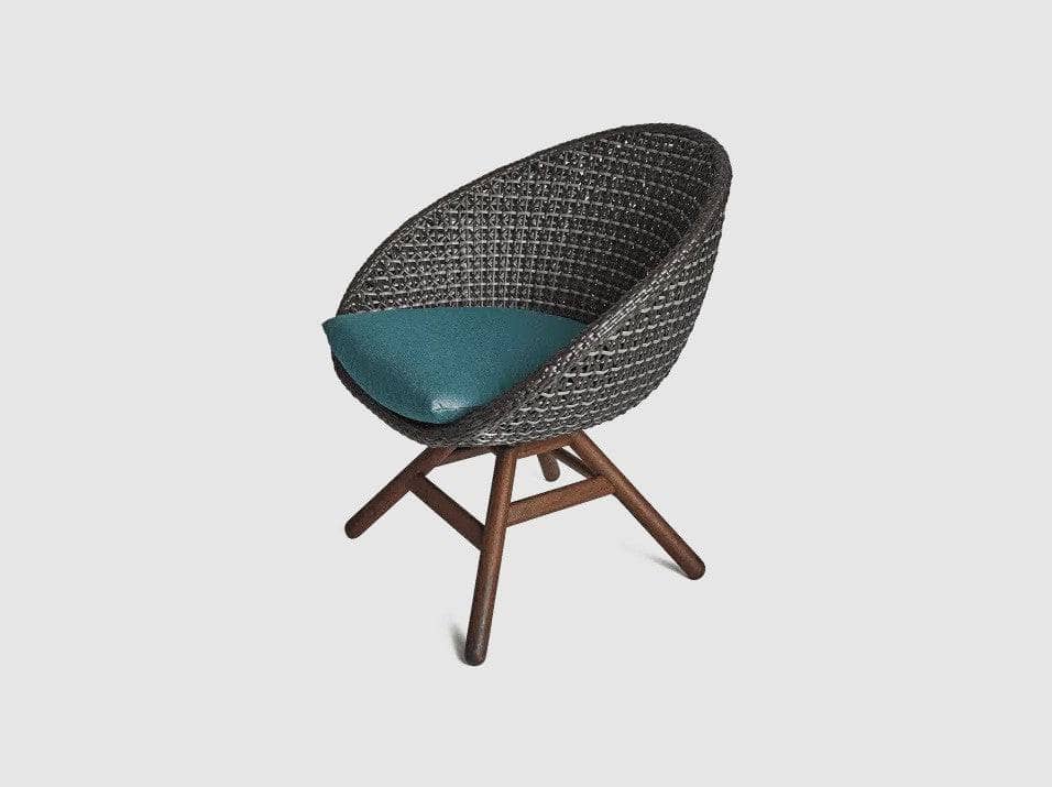 Jensen Outdoor Nest Swivel Chair with Premier Lagoon Seat Pad