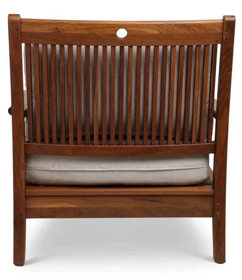 Jensen Outdoor Opal Cushioned Lounge Chair with Cast Silver Cushions - Image 4