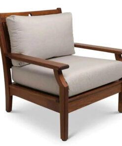 Jensen Outdoor Opal Cushioned Lounge Chair with Cast Silver Cushions