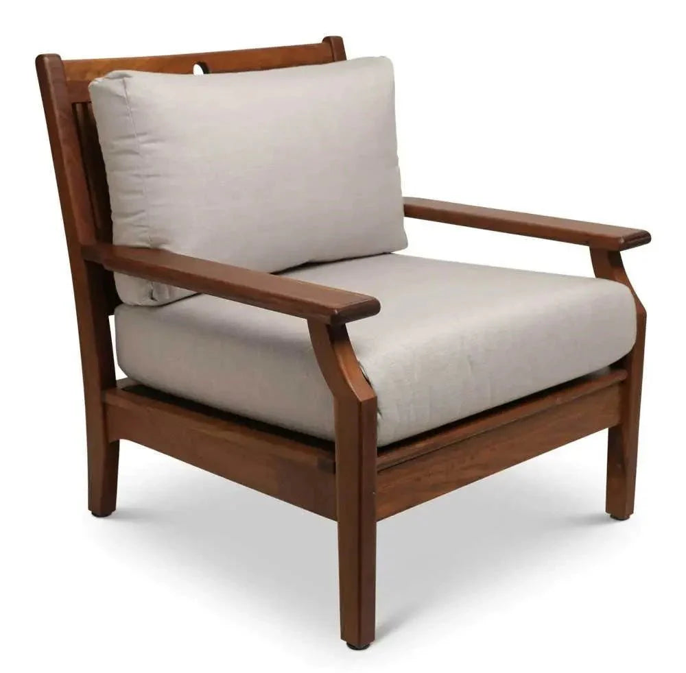 Jensen Outdoor Opal Cushioned Lounge Chair with Cast Silver Cushions