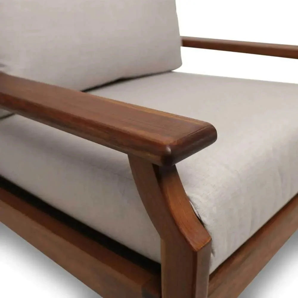 Jensen Outdoor Opal Cushioned Lounge Chair with Cast Silver Cushions - Image 2