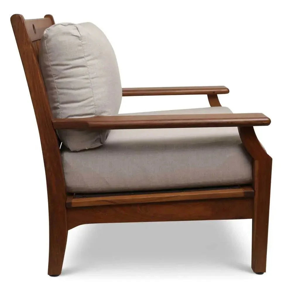 Jensen Outdoor Opal Cushioned Lounge Chair with Cast Silver Cushions - Image 5