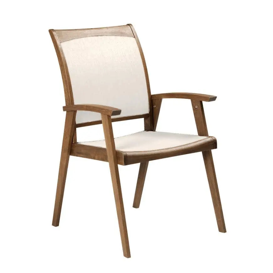 Jensen Outdoor Topaz Sling Arm Chair with Beige Sling