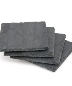 JK Adams Charcoal Slate Coasters. Set of 4