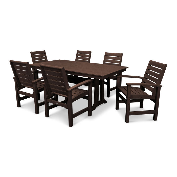 Polywood: Signature 7-Piece Farmhouse Dining Set with Trestle Legs - Image 12