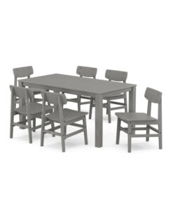 Polywood: Modern Studio Urban Chair 7-Piece Parsons Table Dining Set