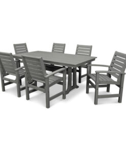 Polywood: Signature 7-Piece Farmhouse Dining Set with Trestle Legs