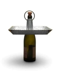 Kalalou Galvanized Square Bottle Serving Topper