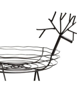 Kalalou Large Round Wild Wire Deer Bowl