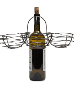 Kalalou Wire Wine Bottle Topper. Quad Basket
