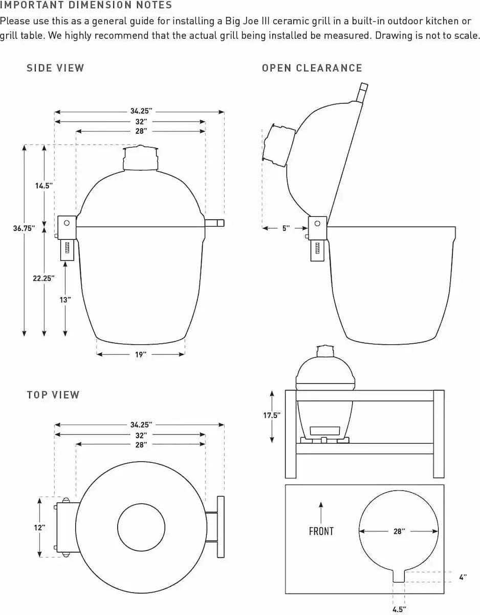 Kamado Joe Big Joe III 24 Ceramic BBQ Grill with No Cart - Image 9