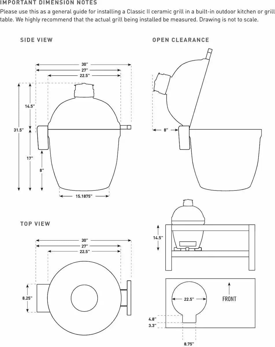 Kamado Joe Classic II Ceramic BBQ Grill with Cart - Image 16